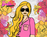 Dibujo Barbie con gafas de sol pintado por Patricia20