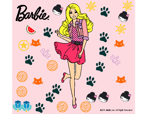 Dibujo Barbie informal pintado por milenita19