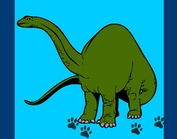 Dibujo Braquiosaurio II pintado por tu_papi