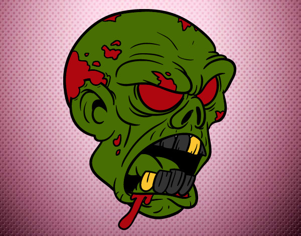 Dibujo Cabeza de zombi pintado por kevinator1