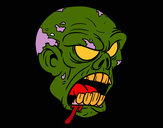Dibujo Cabeza de zombi pintado por widon1