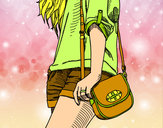 Dibujo Chica con bolso pintado por neruxxi