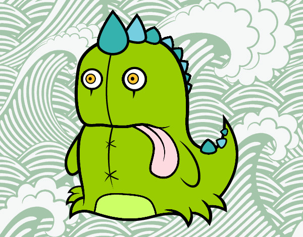 Dibujo Dinosaurio monstruoso pintado por LeoGym