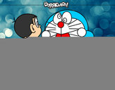 Dibujo Doraemon y Nobita pintado por wapitadn75