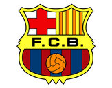 Dibujo Escudo del F.C. Barcelona pintado por joba