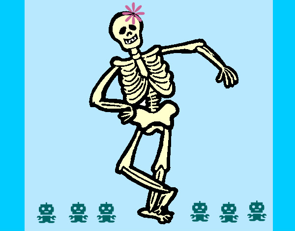 Dibujo Esqueleto contento pintado por zoeliux
