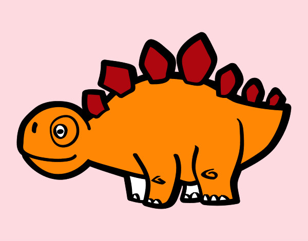 Dibujo Estegosaurio joven pintado por ignaciois