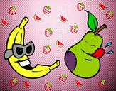 Dibujo Frutas locas pintado por Andd