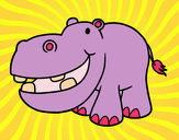Dibujo Hipopótamo pequeño pintado por COSITASA