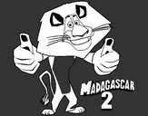 Dibujo Madagascar 2 Alex pintado por xareta