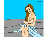 Dibujo Madre con su bebe pintado por Elena2000