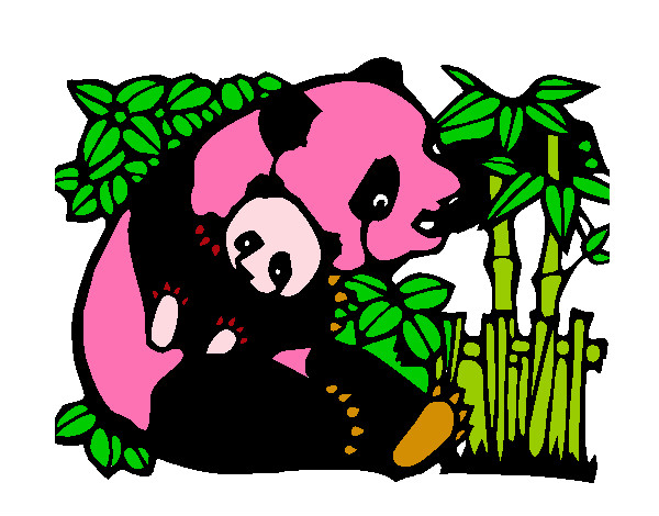 Dibujo Mama panda pintado por sheilapa