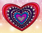 Dibujo Mandala corazón pintado por agus1
