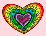 Dibujo Mandala corazón pintado por JhoaYY
