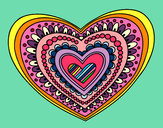Dibujo Mandala corazón pintado por Lucre73