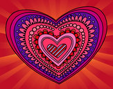Dibujo Mandala corazón pintado por sofi2001
