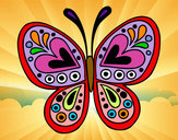 Dibujo Mandala mariposa pintado por BarbiiSwag