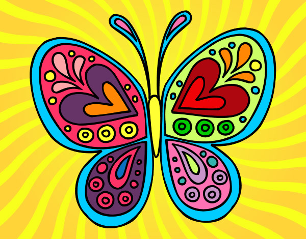 Dibujo Mandala mariposa pintado por irene01