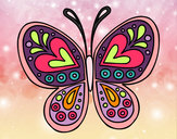 Dibujo Mandala mariposa pintado por London