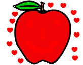 Dibujo manzana pintado por yuri4011