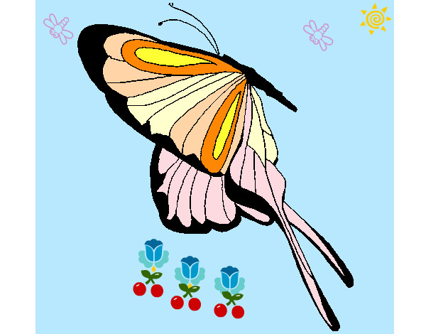 Dibujo Mariposa con grandes alas pintado por alhy8
