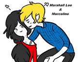 Dibujo Marshall Lee y Marceline pintado por SxXs