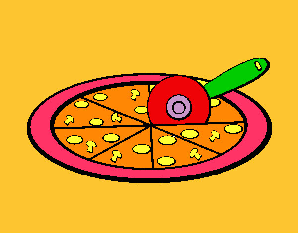 Dibujo Pizza pintado por Andreeaes