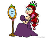 Dibujo Princesa y espejo pintado por frangalan