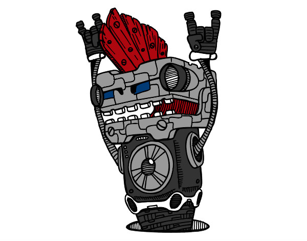 Dibujo Robot Rock and roll pintado por Cococholo