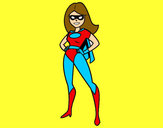 Dibujo Superheroina pintado por sawil321