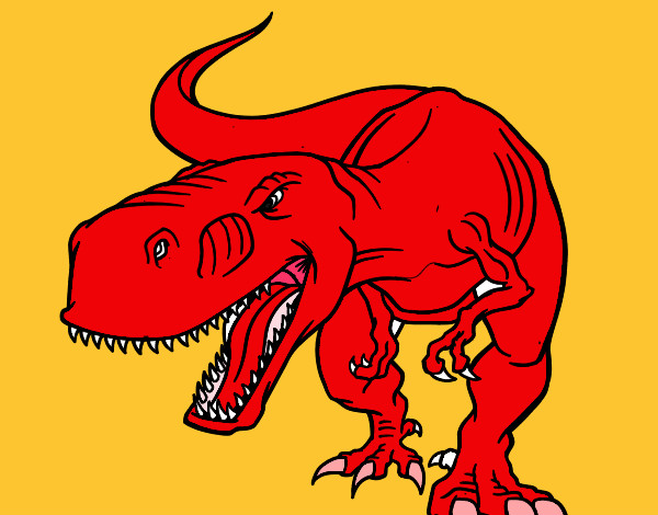 Dibujo Tiranosaurio Rex enfadado pintado por ignaciois