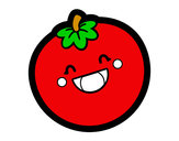 Dibujo Tomate sonriente pintado por ennie