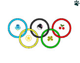 Dibujo Anillas de los juegos olimpícos pintado por 1alextron