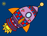 Dibujo Cohete espacial pintado por Loreto-Xar
