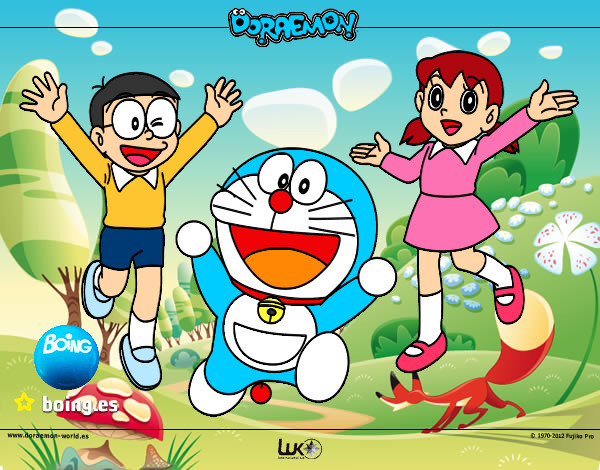 Dibujo Doraemon y amigos pintado por 1alextron