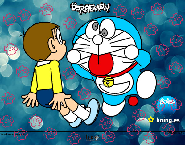 Dibujo Doraemon y Nobita pintado por Edurne15