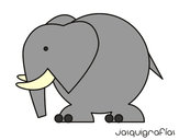 Dibujo Elefante grande pintado por janmafer