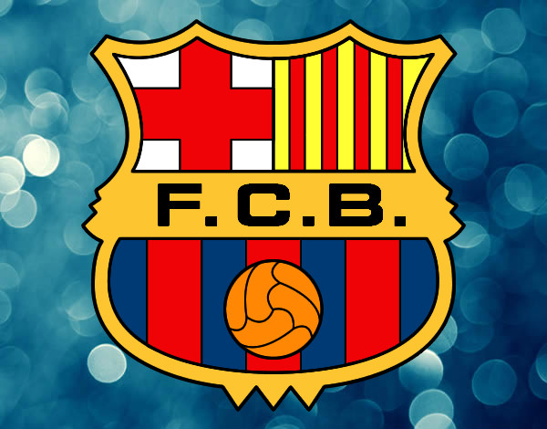 Dibujo Escudo del F.C. Barcelona pintado por Mariass