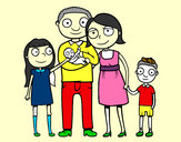 Dibujo Familia unida pintado por CENT