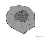 Dibujo Fósil caracol pintado por IVAN12600