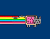 Dibujo Gato arcoíris pintado por Bravo2002