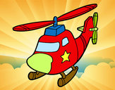Dibujo Helicóptero con una estrella pintado por Omarsito