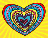 Dibujo Mandala corazón pintado por belinda22