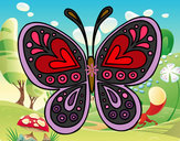 Dibujo Mandala mariposa pintado por marta3333