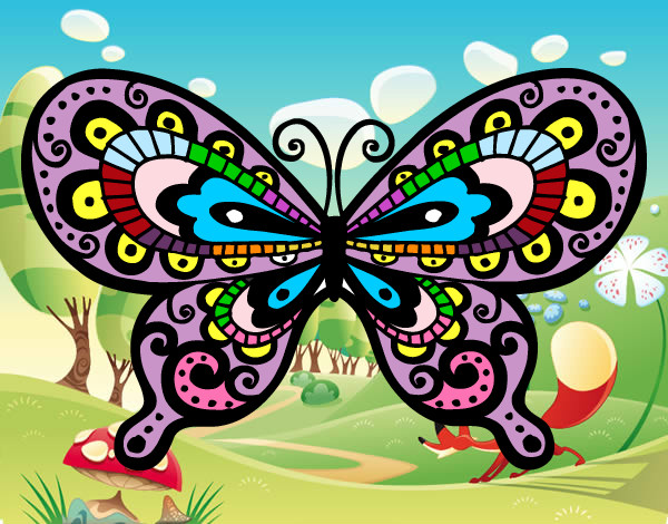 Dibujo Mariposa bonita pintado por antalamar
