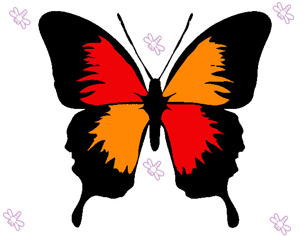 Dibujo Mariposa con alas negras pintado por IVAN12600
