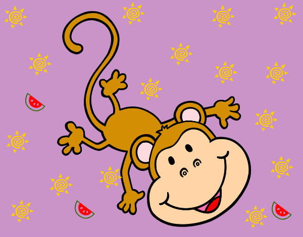 Dibujo Mono gracioso pintado por fresaa