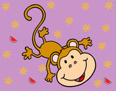 Dibujo Mono gracioso pintado por fresaa