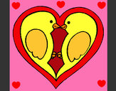 Dibujo Pajaritos enamorados pintado por Samantitha