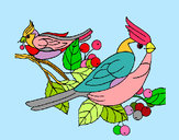 Dibujo Pájaros pintado por solsticio